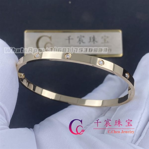 Cartier Love Bracelet Small Model Rose Gold And 10 Diamonds B6047917