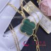 Van Cleef & Arpels Magic Alhambra Long Necklace Yellow Gold, Malachite VCARO3MG00