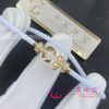 Fred Force 10 Bracelet 18k yellow gold and diamonds medium model White Cable 0B0070- 6B0285