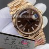Rolex Day-Date 228235 Rose Gold Chocolate Diamond Dial