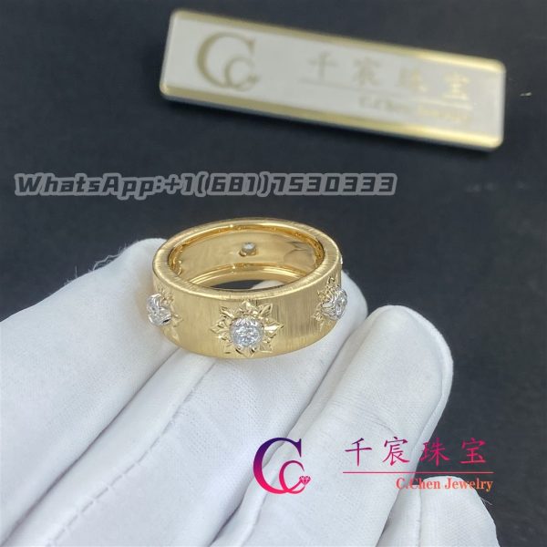 Buccellati Diamond Yellow Gold Wedding Band Ring