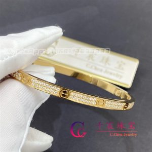 Cartier Love Bracelet Small Model Yellow Gold and Paved Diamonds N6710617