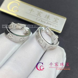 Cartier Love Earrings White Gold and Damond B8022800