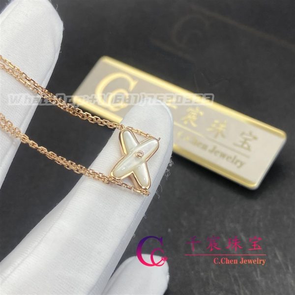 Chaumet Paris Jeux De Liens Bracelet Rose Gold, Mother-Of-Pearl And Diamond 082933