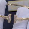 Tiffany T Diamond Wire Bracelet in 18k Yellow Gold 60010754