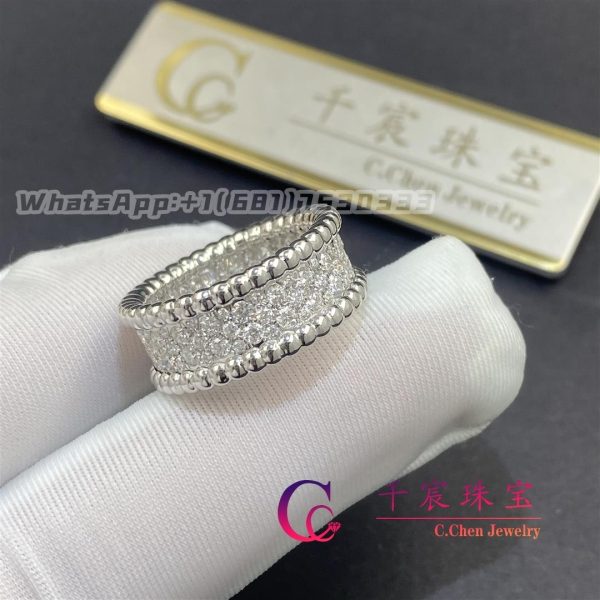 Van Cleef & Arpels Perlée Diamonds Ring 3 Rows White Gold Diamond VCARN9Q000