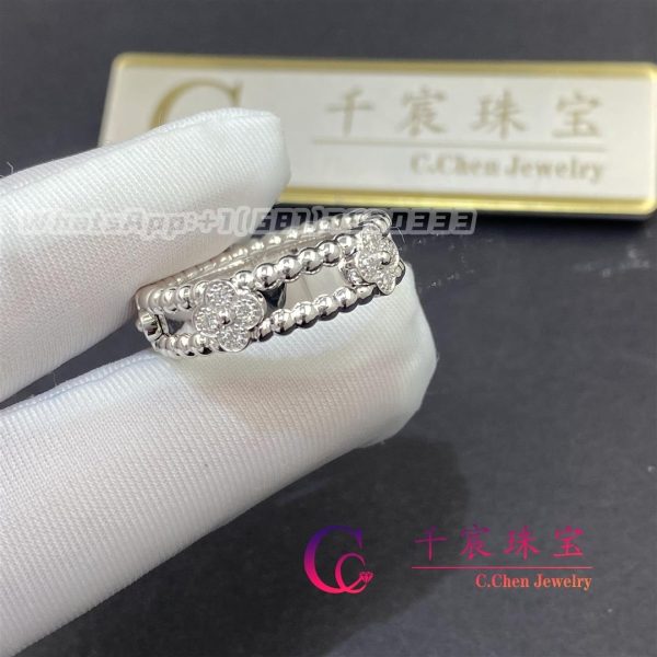 Van Cleef & Arpels Perlée sweet clovers ring White gold Diamond VCARP6MN00
