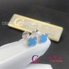 Van Cleef & Arpels Sweet Alhambra Earrings White Gold And Turquoise VCARA44500