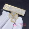 Van Cleef & Arpels Sweet Alhambra Effeuillage Ring Yellow Gold Diamond And Mother-Of-Pearl VCARN5P300