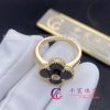 Van Cleef & Arpels Vintage Alhambra Ring Yellow Gold Diamond And Onyx VCARA41000