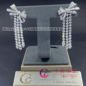 Graff Tilda's Bow Triple Diamond Drop Earrings