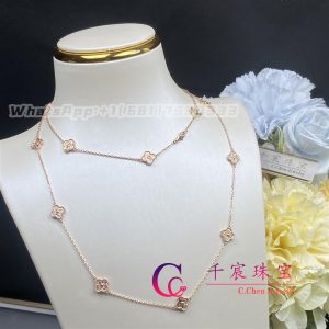 Van Cleef & Arpels Sweet Alhambra long necklace 16 motifs rose gold VCARO8DG00