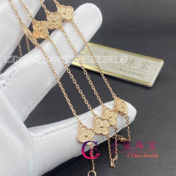 Van Cleef & Arpels Sweet Alhambra long necklace 16 motifs rose gold VCARO8DG00