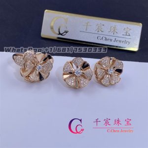 Bulgari Divas’ Dream Stud Earrings Central And Pavé Diamonds 350784