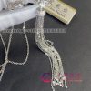 Bulgari Fiorever 18 kt white gold necklace set with pavé diamonds 354601