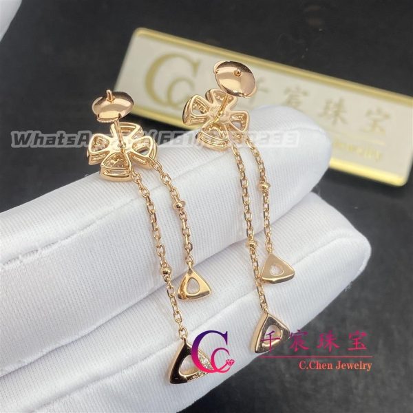 Bulgari Fiorever Rose Gold Pendant Earring 357143