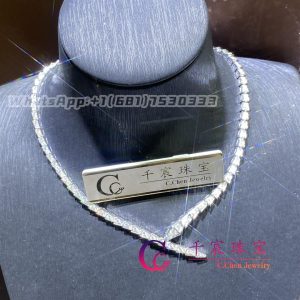 Bulgari Serpenti Viper Necklace White Gold Necklace Set With Pavé Diamonds 360348