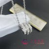 Bulgari Serpenti Viper Pendant Necklace 18K White Gold Set With Pavé Diamonds 357796