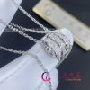 Bulgari Serpenti Viper Pendant Necklace 18K White Gold Set With Pavé Diamonds 357796
