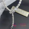 Bulgari Serpenti Viper Slim Necklace White Gold Set With Full Pavé Diamonds 351090