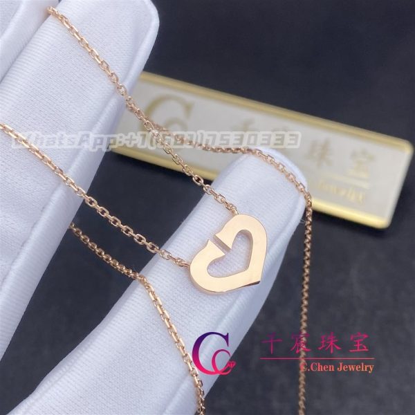 Cartier Heart Necklace Rose Gold