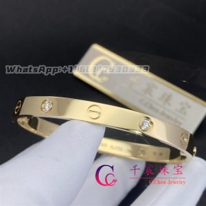 Cartier Love Bracelet 4 Diamonds Yellow Gold And Diamonds B6070017