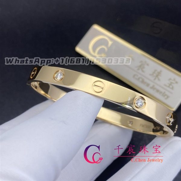 Cartier Love Bracelet 4 Diamonds Yellow Gold And Diamonds B6070017