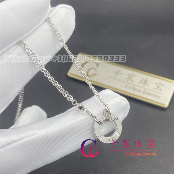 Cartier Love Necklace 2 Diamonds White Gold B7219400