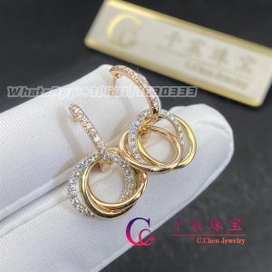Cartier Trinity Earrings Diamonds B8301259