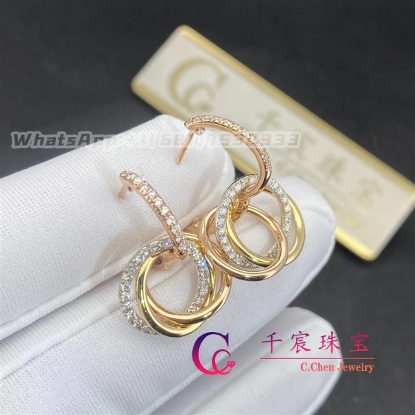 Cartier Trinity Earrings Diamonds B8301259