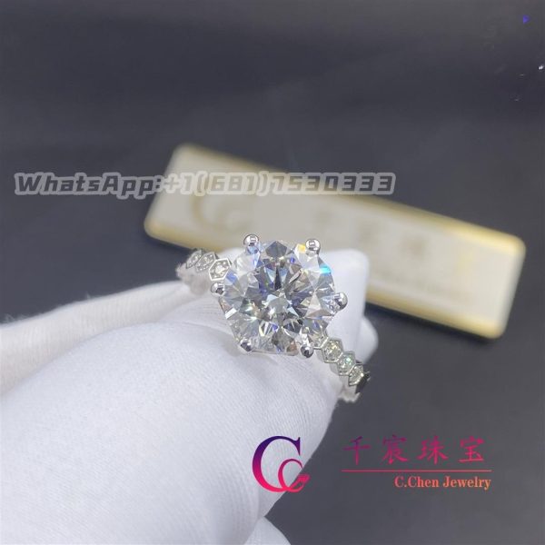Chaumet Paris Bee My Love Solitaire Ring White Gold Diamonds 3CT J1NQ00