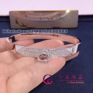 Hermès Collier de Chien bracelet White Gold small model H214441B 00ST