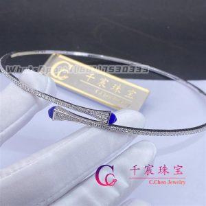 Marli Cleo Diamond Slim Slip-On Necklace In White Gold Lapis Lazuli CLEO-N1