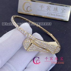 Marli Cleo Statement Slip-On Bracelet In Yellow Gold CLEO-B7