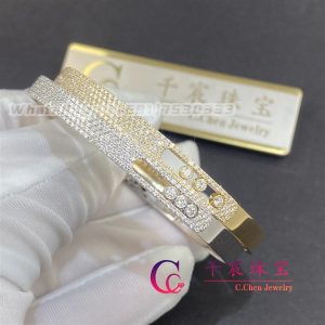 Messika Move Noa Bangle PM Pavé White Gold For Her Diamond Bracelet 10093-WG