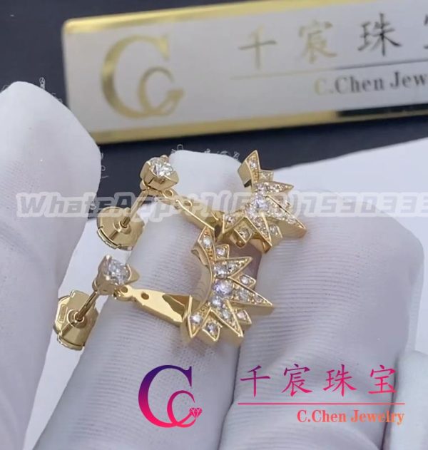 Piaget Sunlight Earrings Yellow Gold and Diamond G38R0900