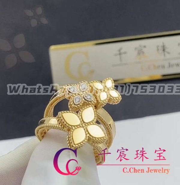 Roberto Coin Princess Flower Ring With Diamonds