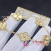 Van Cleef & Arpels Vintage Alhambra Bracelet 5 Motifs Guilloché Yellow Gold and Diamonds VCARP4KN00
