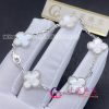 Van Cleef & Arpels Vintage Alhambra Bracelet 5 Motifs White Gold And Mother-Of-Pearl VCARF48400