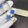 Van Cleef & Arpels Vintage Alhambra Bracelet 5 Motifs Yellow Gold And Agate VCARP34900