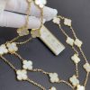 Van Cleef & Arpels Vintage Alhambra Long Necklace 20 Motifs Yellow Gold and Mother-Of-Pearl VCARA42100