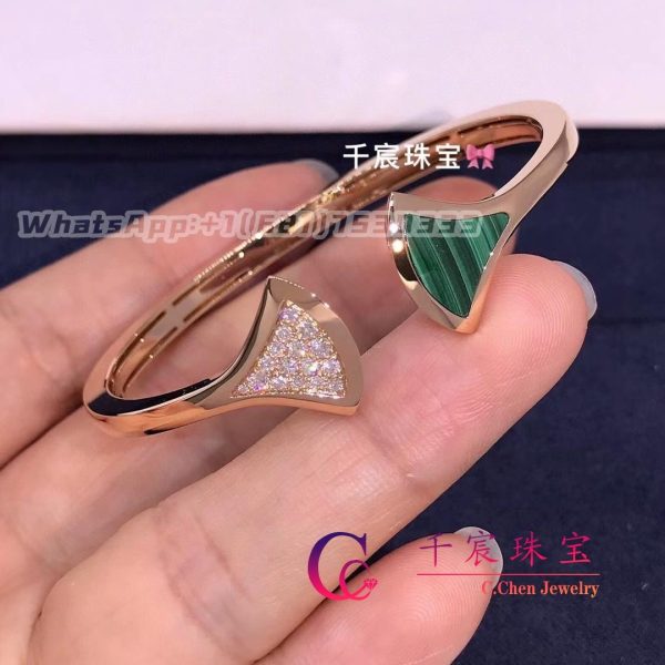 Bulgari Divas’ Dream Bracelet Rose Gold Diamond And Malachite