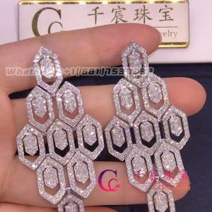 Bulgari Serpenti Earrings 18K White Gold And Set With Pavé Diamonds 353844