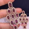 Bulgari Serpenti Earrings Rose Gold，Set With Pavé Diamonds and Rubellite OR857769