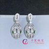 Bulgari Serpenti Earrings Set With Emerald Eyes And Full Pavé Diamonds 352756