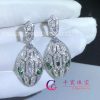Bulgari Serpenti Earrings Set With Emerald Eyes And Full Pavé Diamonds 352756