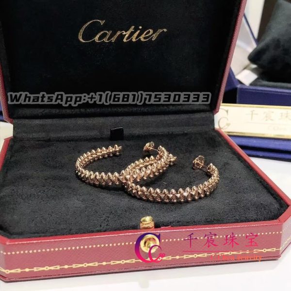 Cartier Clash De Cartier Hoop Earrings Small Model Rose Gold B8301416