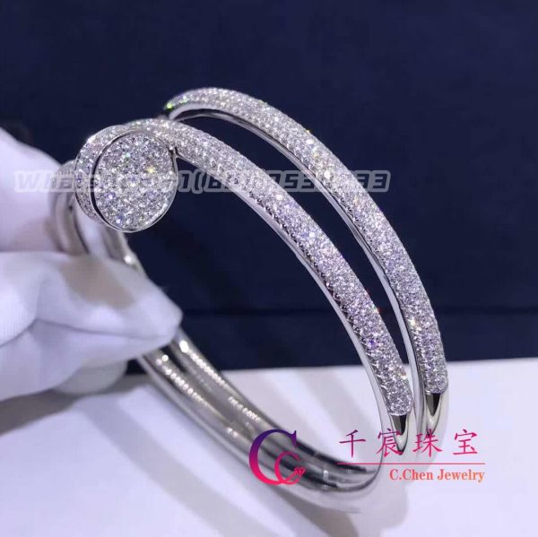 Cartier Juste Un Clou Bracelet White Gold And Pave Diamonds N6708717