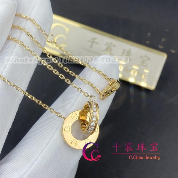 Cartier Love Necklace Yellow Gold And Diamond-Paved