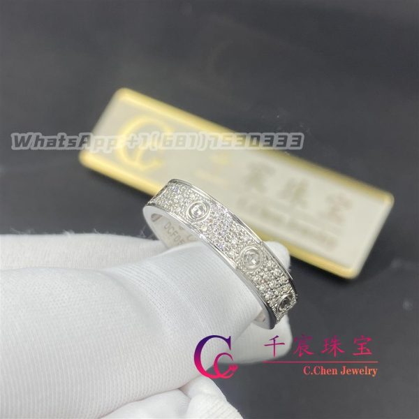 Cartier Love Wedding Band White Gold And Diamond-Paved B4083400